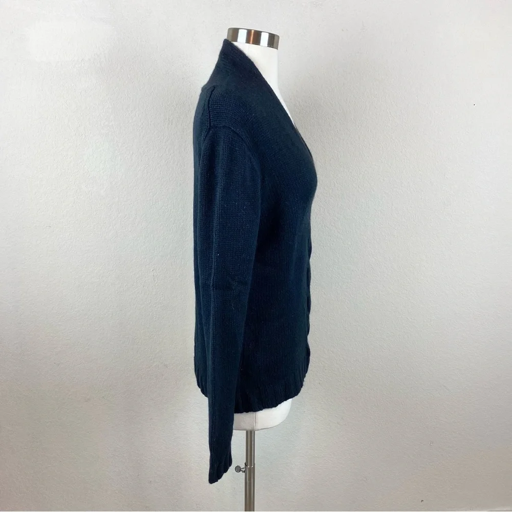 Banana Republic Black Knit V-Neck Long Sleeve Sweater